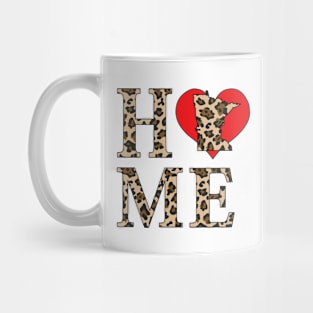 Minnesota Home Leopard Print Mug